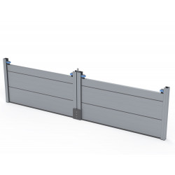 Barrière anti-inondation 250 x 60 cm - 100 % aluminium, ajustable en longueur de marque Castor, référence: B7726800