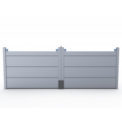 Barrière anti-inondation 250 x 85 cm - 100 % aluminium, ajustable en longueur de marque Castor, référence: B7726900