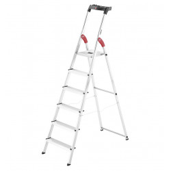 Escabeau Hailo L60 sécurisé pliable - 6 marches - 3.03m - en alu ultra léger de marque HAILO, référence: B5837700