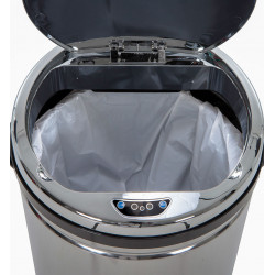 Poubelle de cuisine automatique Selekta Sensor 42 L inox - ouverture sans contact - HAILO
