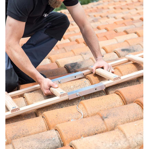 Echelle plate de toit en bois pour couvreur Safety Roof - 2x2m - HAILO