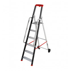 Escabeau professionnel roulant pliable - 6 marches - 3,03m de marque HAILO, référence: B7735200