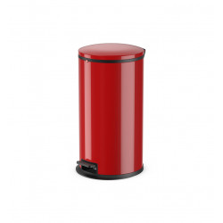 Poubelle à pédale ronde HAILO Pure L 25l - Rouge - H. 61 cm - Soft-Close de marque HAILO, référence: B7736400