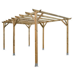 Carport MARANELLO - 500 x 300 x 246 cm + support de fixation - à couvrir - Jardipolys