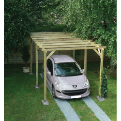 Carport MARANELLO - 500 x 300 x 246 cm + support de fixation - à couvrir - Jardipolys