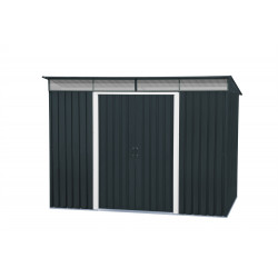 Abri de jardin métal - 4,84m² - kit ancrage - Anthracite de marque Duramax, référence: J7739900