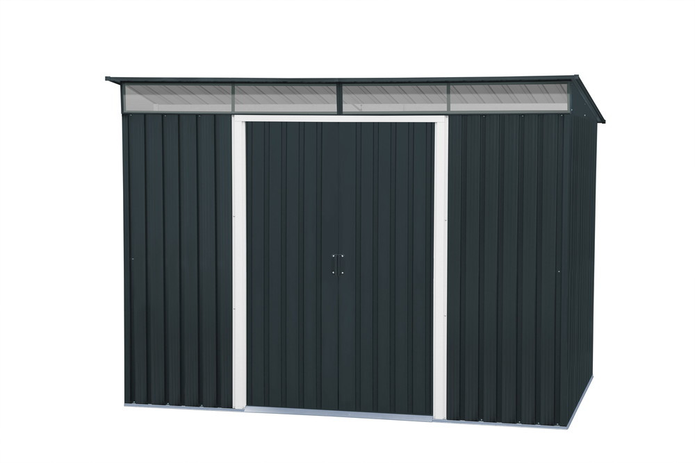 Duramax TOP Pent Roof Skylight 8 x 6 4.37 m² Abri de jardin en métal fabriqué en acier galvanisé structure de toit renforcée lucarne intégrée pour la lumière du soleil - vue 2