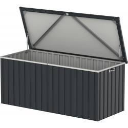 Coffre de rangement métal 1,27m² - 1,74 x 0,73 m - Anthracite - Duramax