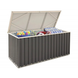 Coffre de rangement métal 1,27m² - 1,74 x 0,73 m - Anthracite - Duramax