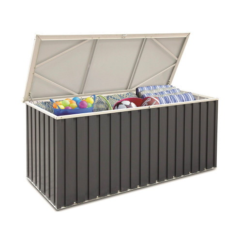 Coffre de rangement métal 1,27m² - 1,74 x 0,73 m - Anthracite - Duramax