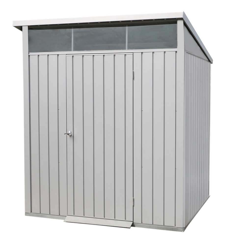 Abri de jardin métal MODERN - 3,32m² - Mono pente - Aluminium blanc