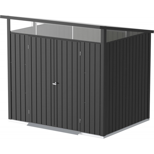 Abri de jardin métal MODERN - 4,45m² - Mono pente - Anthracite - Duramax