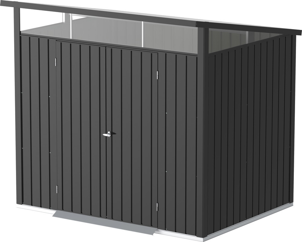Abri de jardin métal MODERN - 4,45m² - Mono pente - Anthracite
