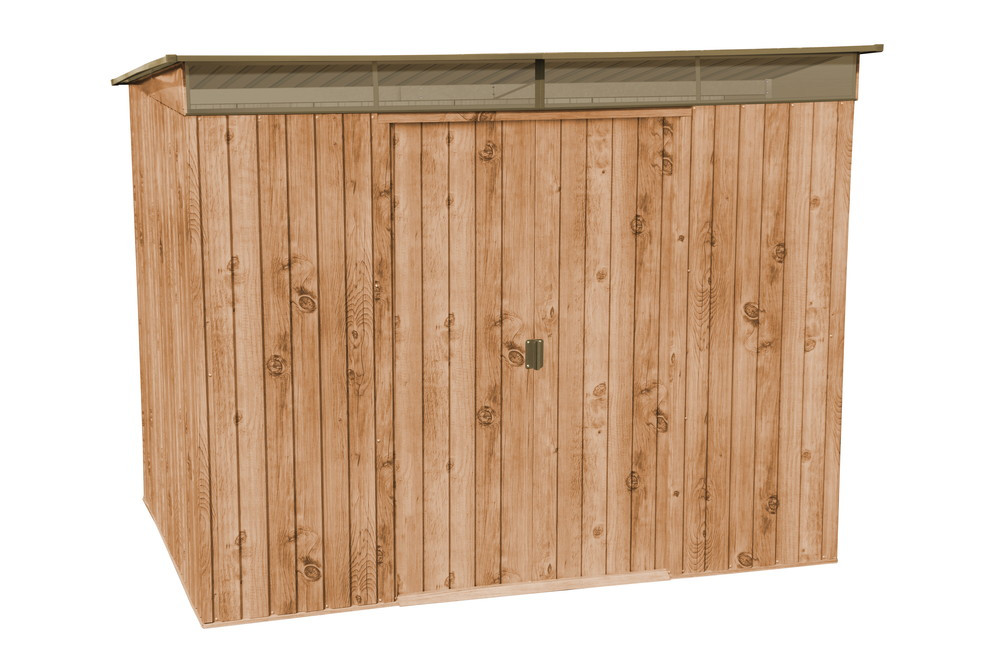 Duramax Abri de jardin métal SKYLIGHT 4 84m² kit ancrage Imitation bois - vue 2
