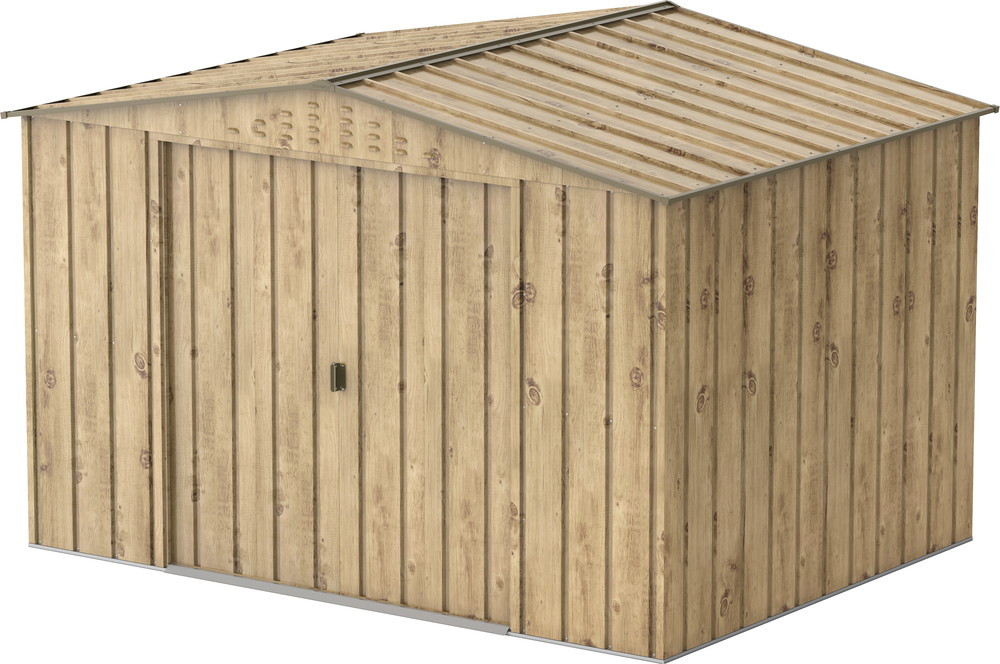 Abri de jardin en métal imitation bois DURAMAX 775m² + kit dancrage Epaisseur 033 mm - vue 3