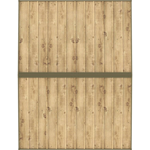 Abri de jardin métal WOODGRAIN - 7,75m² - kit ancrage - Imitation bois - Duramax