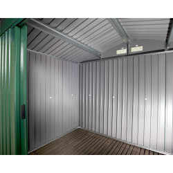 Abri de jardin métal VERT PIN - 4,75m² - kit ancrage - Vert - Duramax