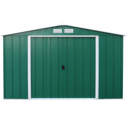 Abri de jardin métal VERT PIN - 7,75m² - kit ancrage - Vert de marque Duramax, référence: J7741000