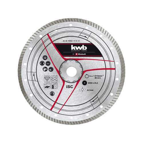 Disque diamant 250x25,4mm - KWB by Einhell