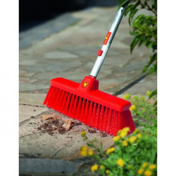 Balai terrasse 35 cm MULTI-STAR - poils évasés/biseautés - sans manche - OUTILS WOLF