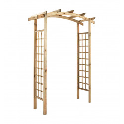 Pergola double arc en bois pin 160 x 228,5 x 72 cm - VIOLETTE de marque Jardipolys, référence: J7754900