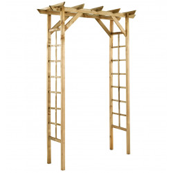 Pergola double droite en bois pin 140 x 214,5 x 60 cm - PASSIFLORE - Jardipolys