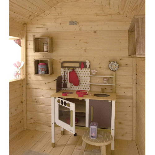 Maisonnette épicerie en bois sapin épicéa naturel 244,5 x 128,7 x 162,9 cm - Jardipolys