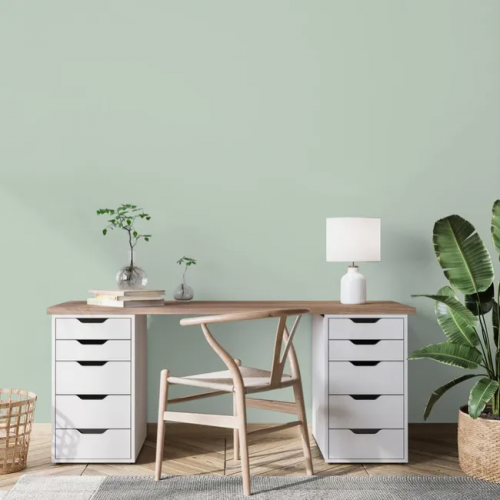 Peinture vert palatino pour mur, boiserie et radiateur O'pur satiné 2 l - RIPOLIN