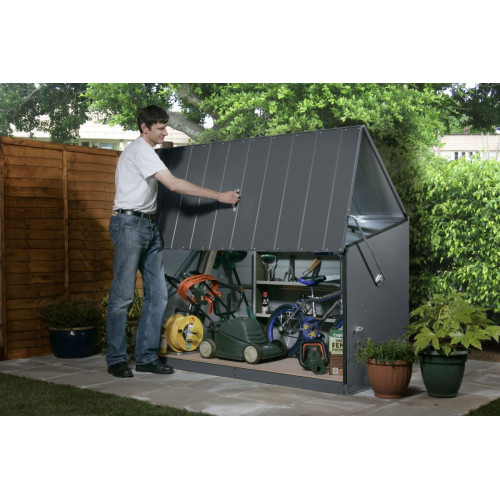 Coffre de rangement métal 1500L anthracite - 1,51m² utile - Storeguard - Trimetals