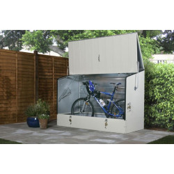 Abri à vélos en métal 1750L crème + kit d'ancrage - Bicycle Store - Trimetals