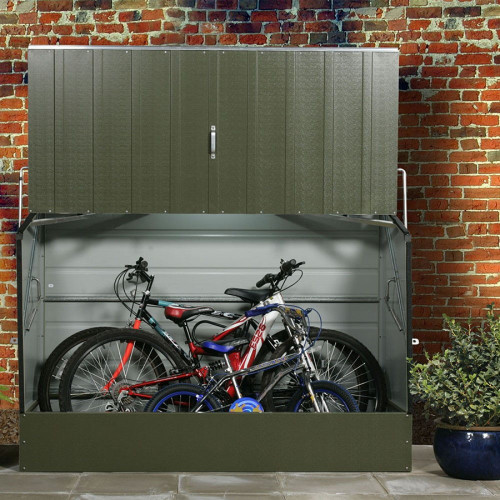 Abri à vélos en métal 1750L anthracite + kit d'ancrage - Bicycle Store - Trimetals