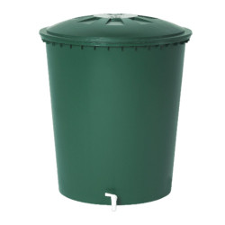 Récupérateur d'eau aérien cylindrique 310 L vert - H. 94 x Ø 80 cm de marque GARANTIA, référence: J6596300