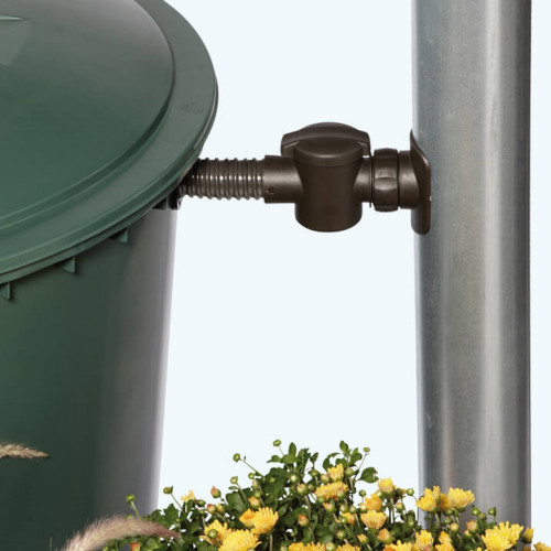 Récupérateur d'eau aérien cylindrique 310 L vert - H. 94 x Ø 80 cm - GARANTIA