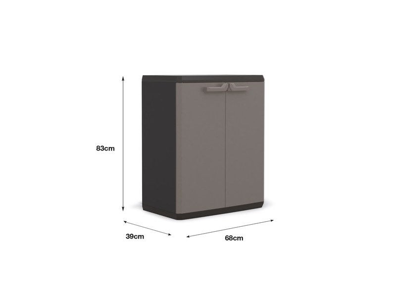 Centrale Brico Armoire plastique 1 étagère, l.68 x H.83 x P.39 cm