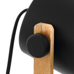 Lampe industriel en bois/métal noir, Hornwood - Eglo