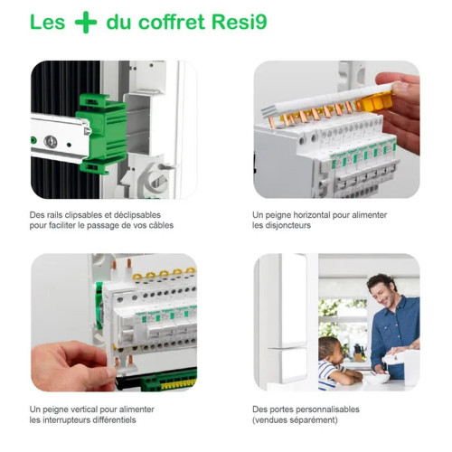 Tableau électrique nu Resi9 2 rangées 26 modules - SCHNEIDER ELECTRIC