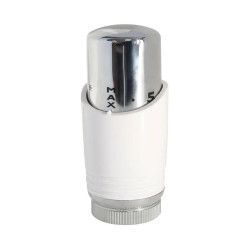 Tête de robinet thermostatique droit mâle plastique blanc de marque SOMATHERM FOR YOU, référence: B7787500