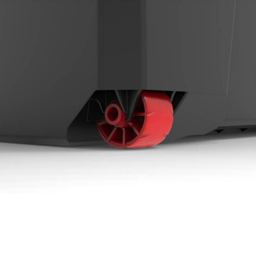 Malle à roulettes Locker noir et rouge 135L, L.78,6 x l.58.5 x h.45 cm - SUNDIS