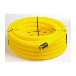 Gaine pour réseaux enterrés en polyéthylène jaune, Diam.50 mm, L.25 m - JANOFLEX
