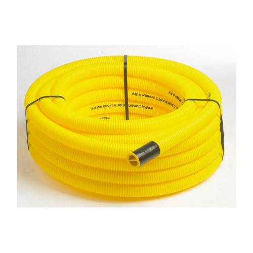 Gaine pour réseaux enterrés en polyéthylène jaune, Diam.50 mm, L.25 m - JANOFLEX