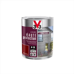 Lasure haute protection les couleurs 8 ans rouge basque satiné 1 l - V33 - V33