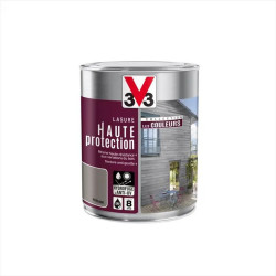 Lasure haute protection les couleurs 8 ans muscade satiné 1 l - V33 de marque V33, référence: B7791600