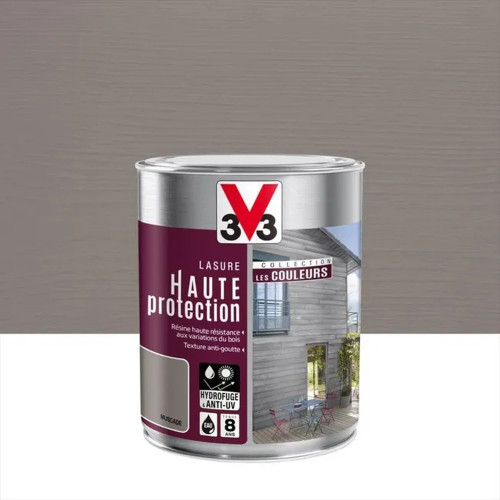 Lasure haute protection les couleurs 8 ans muscade satiné 1 l - V33 - V33