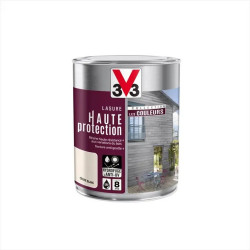 Lasure haute protection les couleurs 8 ans cèdre blanc satiné 1 l - V33 - V33