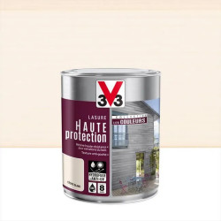 Lasure haute protection les couleurs 8 ans cèdre blanc satiné 1 l - V33 - V33