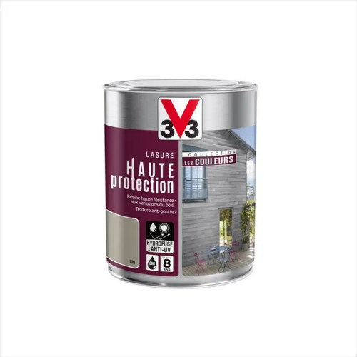 Lasure haute protection les couleurs 8 ans Lin satiné 1 l - V33 - V33