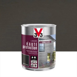 Lasure haute protection les couleurs 8 ans gris anthracite satiné 1 l - V33 - V33