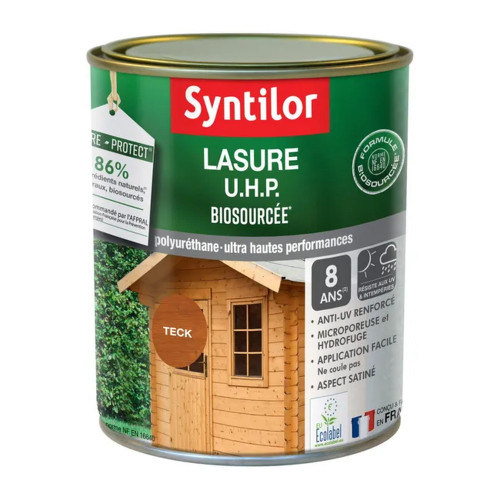 Lasure Uhp biosourcée nature protect 8 ans teck satiné 1 l - SYNTILOR