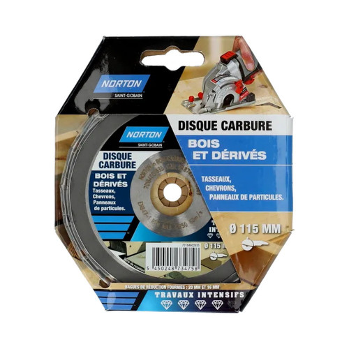 Disque intensif de meuleuse pour bois, Diam.115 mm - NORTON