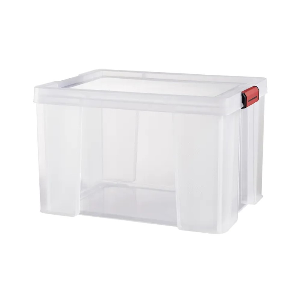 Sundis Boîte de rangement avec couvercle 75 L transparent Clip’n store
